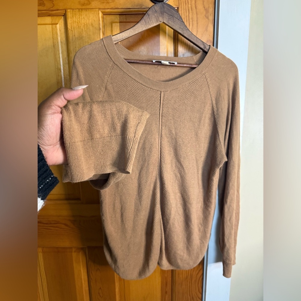 Michael Kors Woman's Camel Crewneck Sweater - Picture 4 of 6